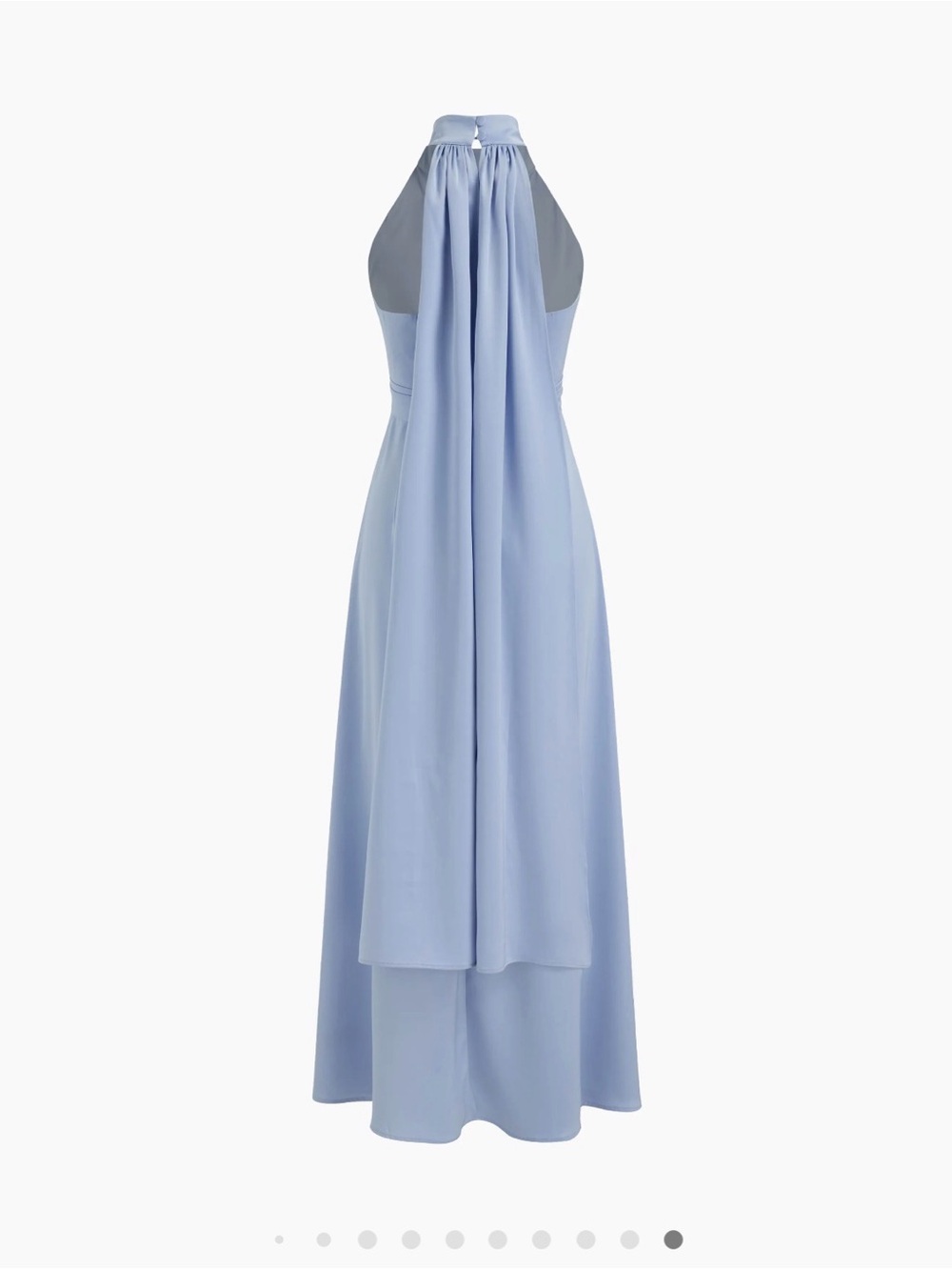 Cider Elegant Light Blue Halter Evening Dress - Picture 2 of 8
